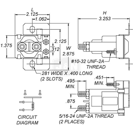 Aftermarket JAndN Electrical Products Solenoid 240-01025-JN